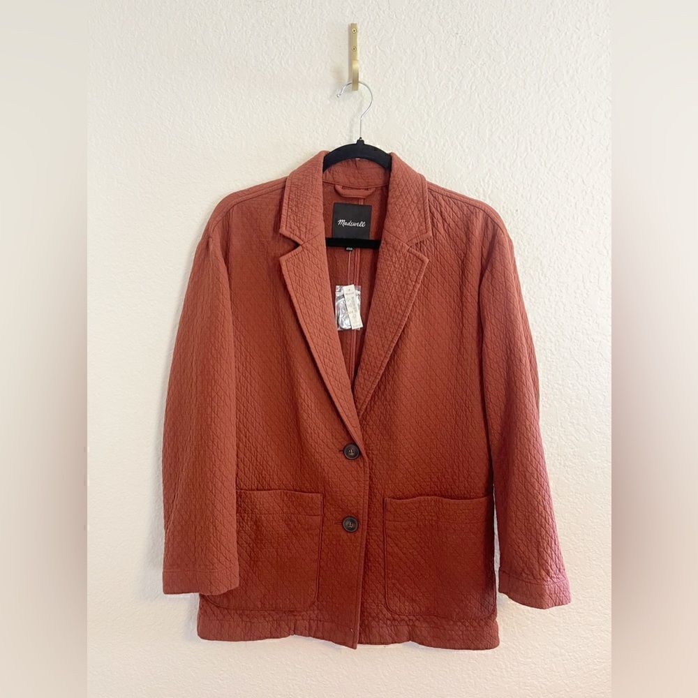 Madewell Diamond Jacquard Shaw Blazer. NWT XS - Picture 3 of 10